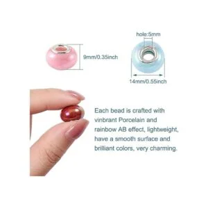 Beadthoven 100 cuentas europeas de resina de porcelana_2