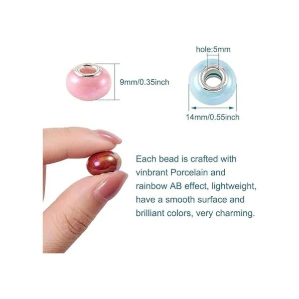 Beadthoven 100 cuentas europeas de resina de porcelana_2