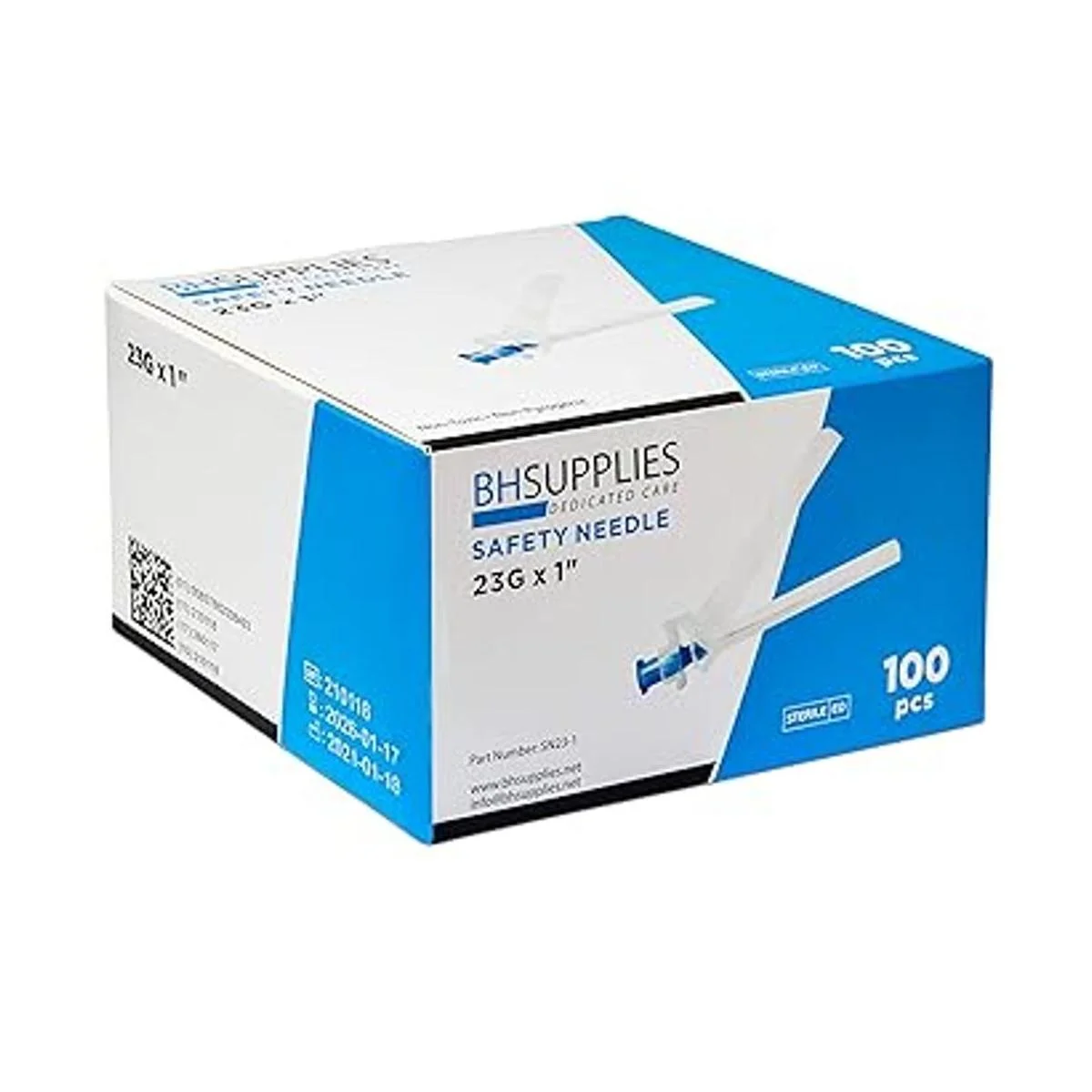 BH SUPPLIES Aguja de seguridad 23G x 1 caja de 100_4