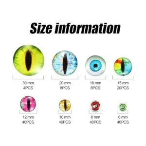 200 piezas de cristal para Halloween ojo de dragón media_2