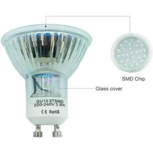 JQSLIGHT Bombilla LED de paisaje GU10 5 W MR16 GU10_3