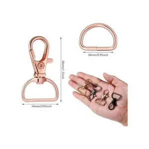 100 cierres giratorios de presión y anillos en D gancho_2