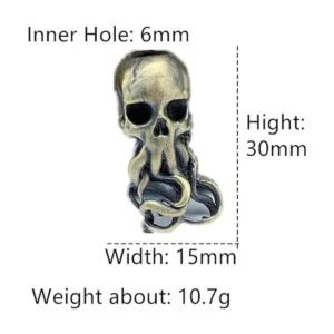 Cuentas de latón antiguo con forma de pulpo EDC para_7