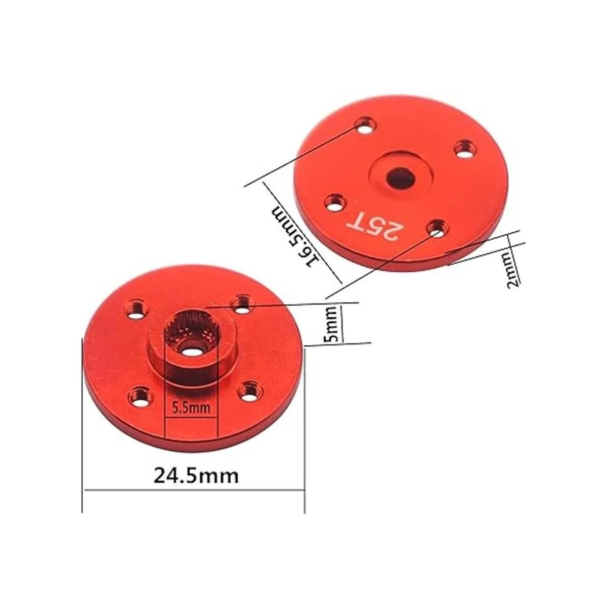 Vgoohobby metal 25T servo brazo redondo tipo disco_2