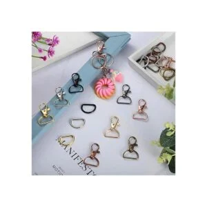 100 cierres giratorios de presión y anillos en D gancho_5