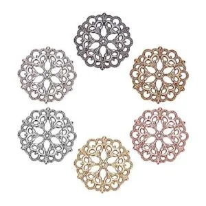 PH PandaHall 6 colores 60pcs flor filigrana conector_1