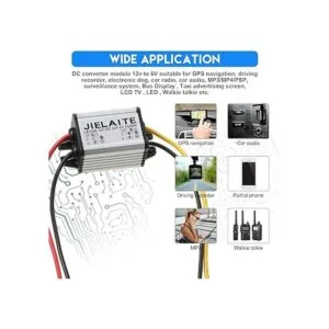 2 unidades convertidor de potencia de coche 12 V a CC 6 V_6