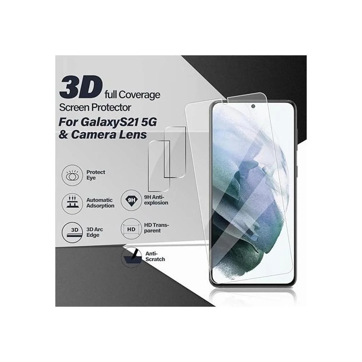 Protector de pantalla de vidrio templado para Galaxy S21_2