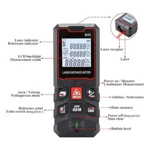 MAKINGTEC Medida láser de 131 pies interruptor de unidad_2