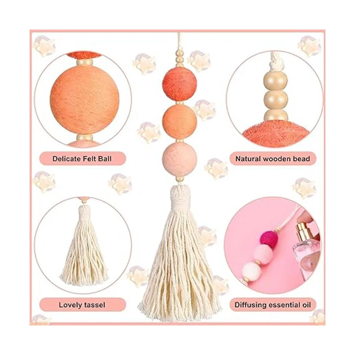 Difusor de bola de fieltro difusor de borlas difusor de_3