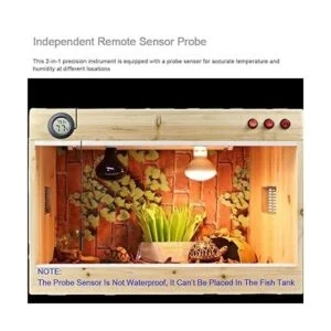 Veanic Paquete de 2 mini higrómetro digital redondo_4