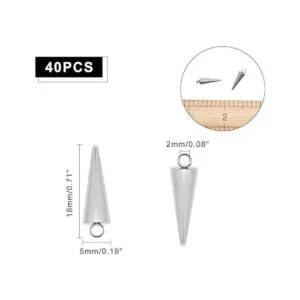 UNICRAFTALE 40 dijes con patrón de espiga 304 colgantes_4