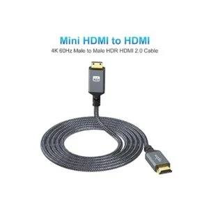 Twozoh Cable mini HDMI a HDMI de 10 pies cable trenzado_7