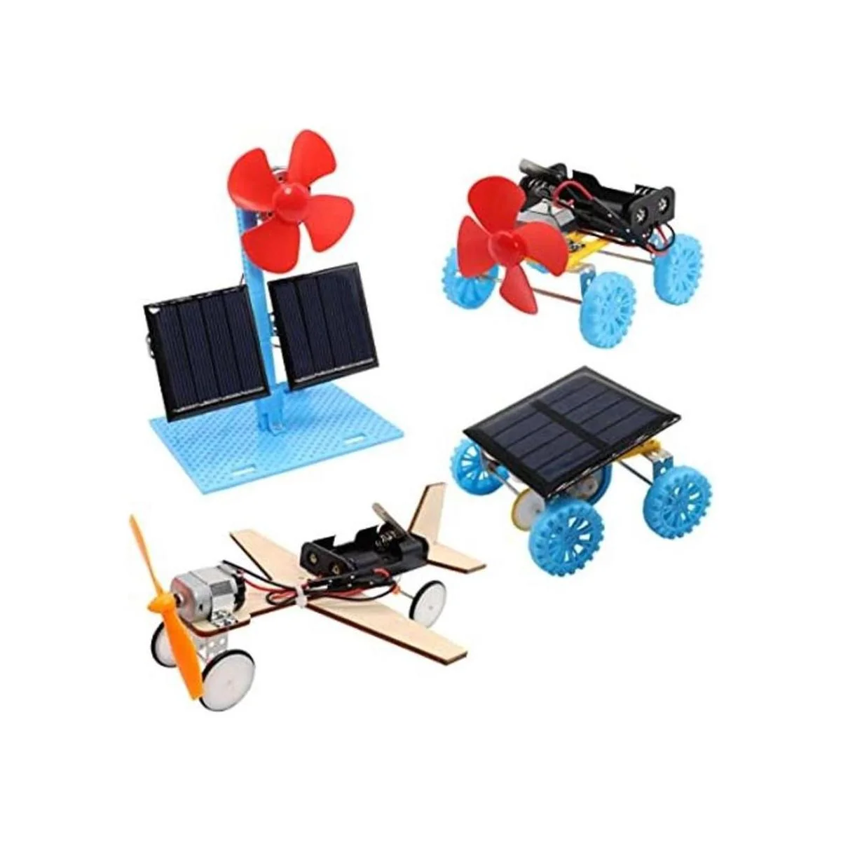 Kits STEM 4 en 1 de energía solar y motor eléctrico_1