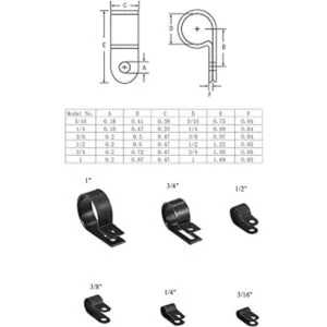 Cable de instalación de tornillo de plástico negro_3