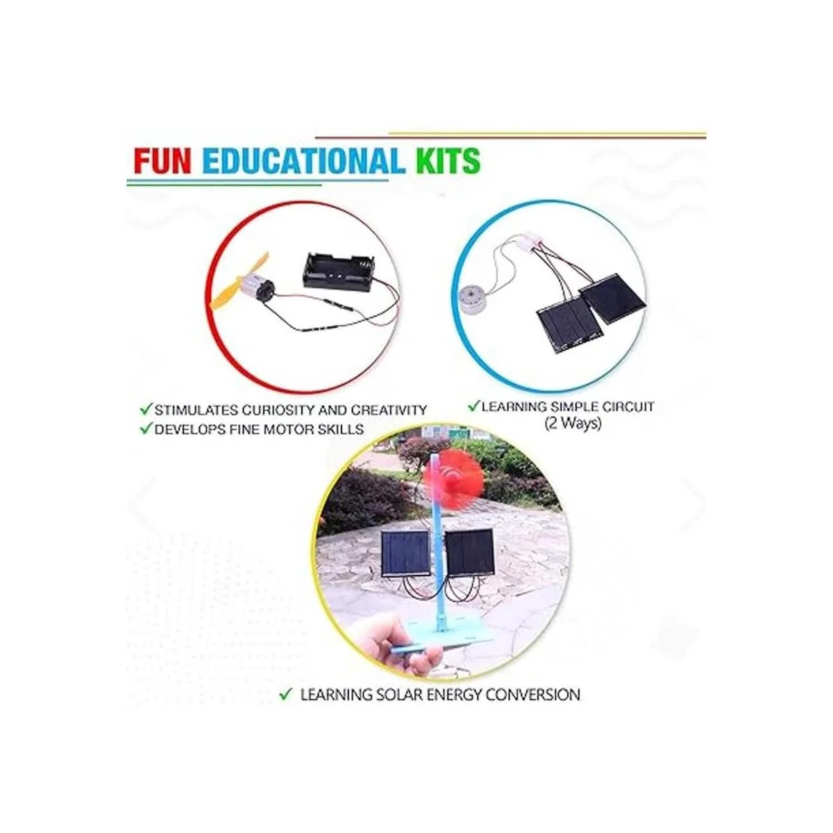Kits STEM 4 en 1 de energía solar y motor eléctrico_3