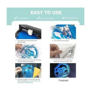 Heflashor Vinilo adhesivo con purpurina para manualidades_5