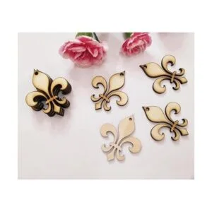 30 piezas de pendientes de madera sin terminar con diseño_5