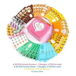 GLOCITI Tarjetas de San Valentín para niños 28 unidades_5