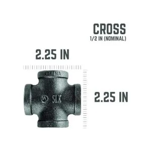 PIPE DCOR Cruz de hierro maleable negro de 12 pulg. 4_2