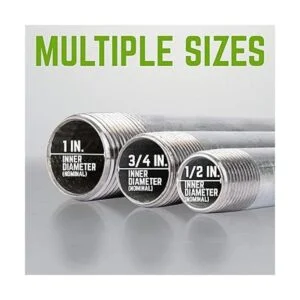 PIPE DCOR Pezón de acero galvanizado 1.0 in diseño de_4