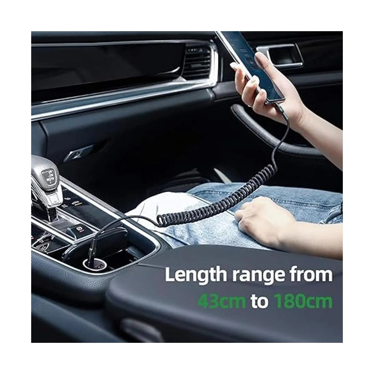 Cable USB tipo C en espiral cable USB C a USB C 6 pies_3