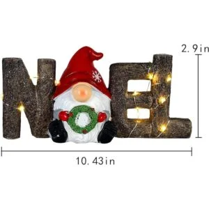 MorTime Decoración de mesa de Navidad con luces LED_7