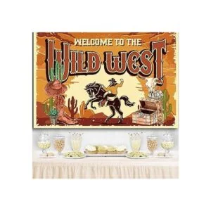 Western Backdrop Banner Horses Birthday for Boy Girl_4