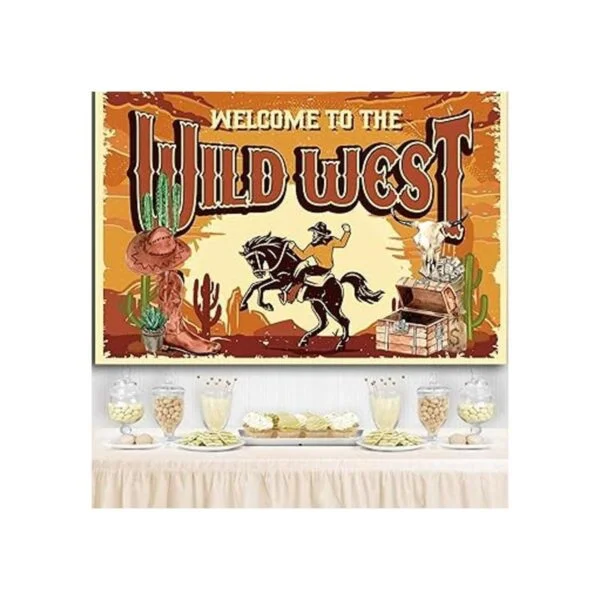 Western Backdrop Banner Horses Birthday for Boy Girl_4