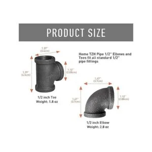 Camiseta y codo de ajuste de tubería de 12 pulgada_2