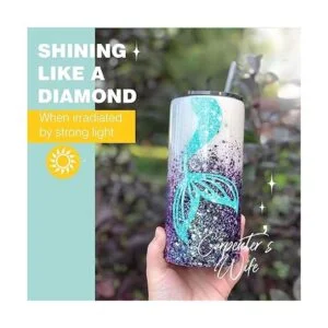 Heflashor Vinilo adhesivo con purpurina para manualidades_4