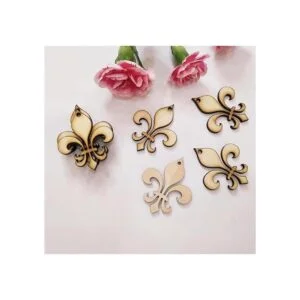 30 piezas de pendientes de madera sin terminar con diseño_2