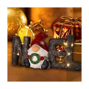 MorTime Decoración de mesa de Navidad con luces LED_3