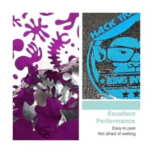 Heflashor Vinilo adhesivo con purpurina para manualidades_3