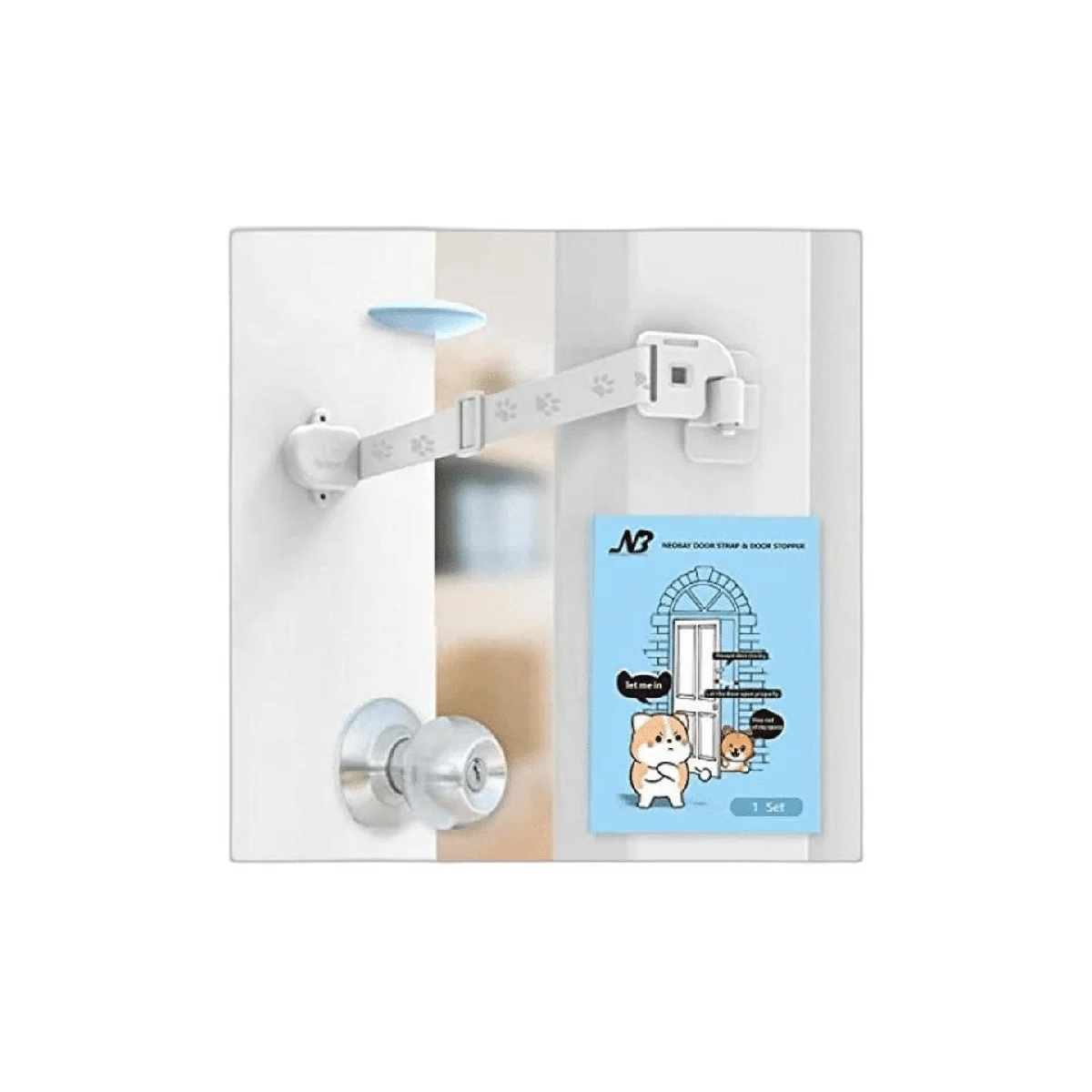 Neobay Pestillo ajustable para mascotas para puerta con_1