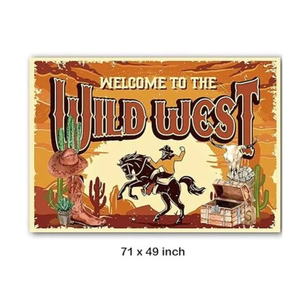 Western Backdrop Banner Horses Birthday for Boy Girl_3