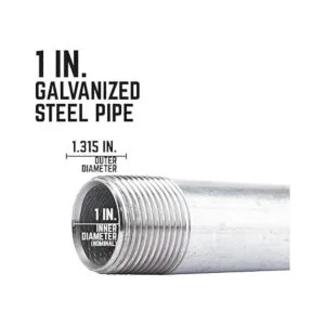 PIPE DCOR Pezón de acero galvanizado 1.0 in diseño de_3