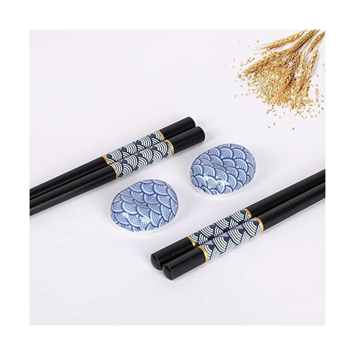 Palillos reutilizables estilo japonés ligero 2 pares de_2