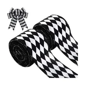 2 rollos de 2.6 pulgadas x 10 yardas cinta de cuadros de_1