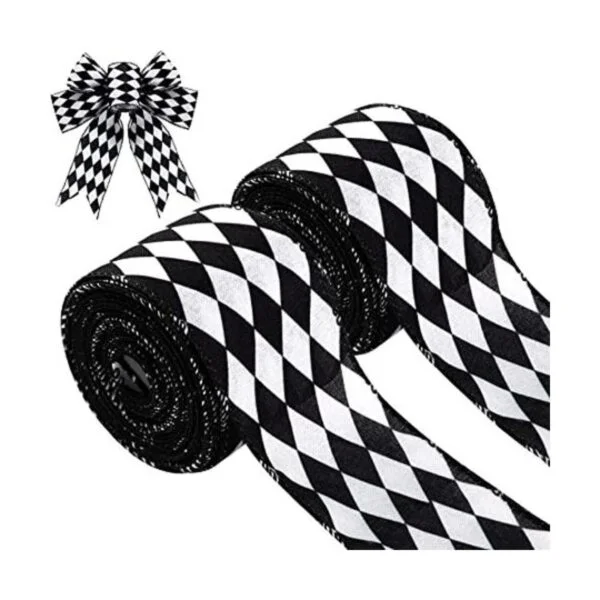 2 rollos de 2.6 pulgadas x 10 yardas cinta de cuadros de_1