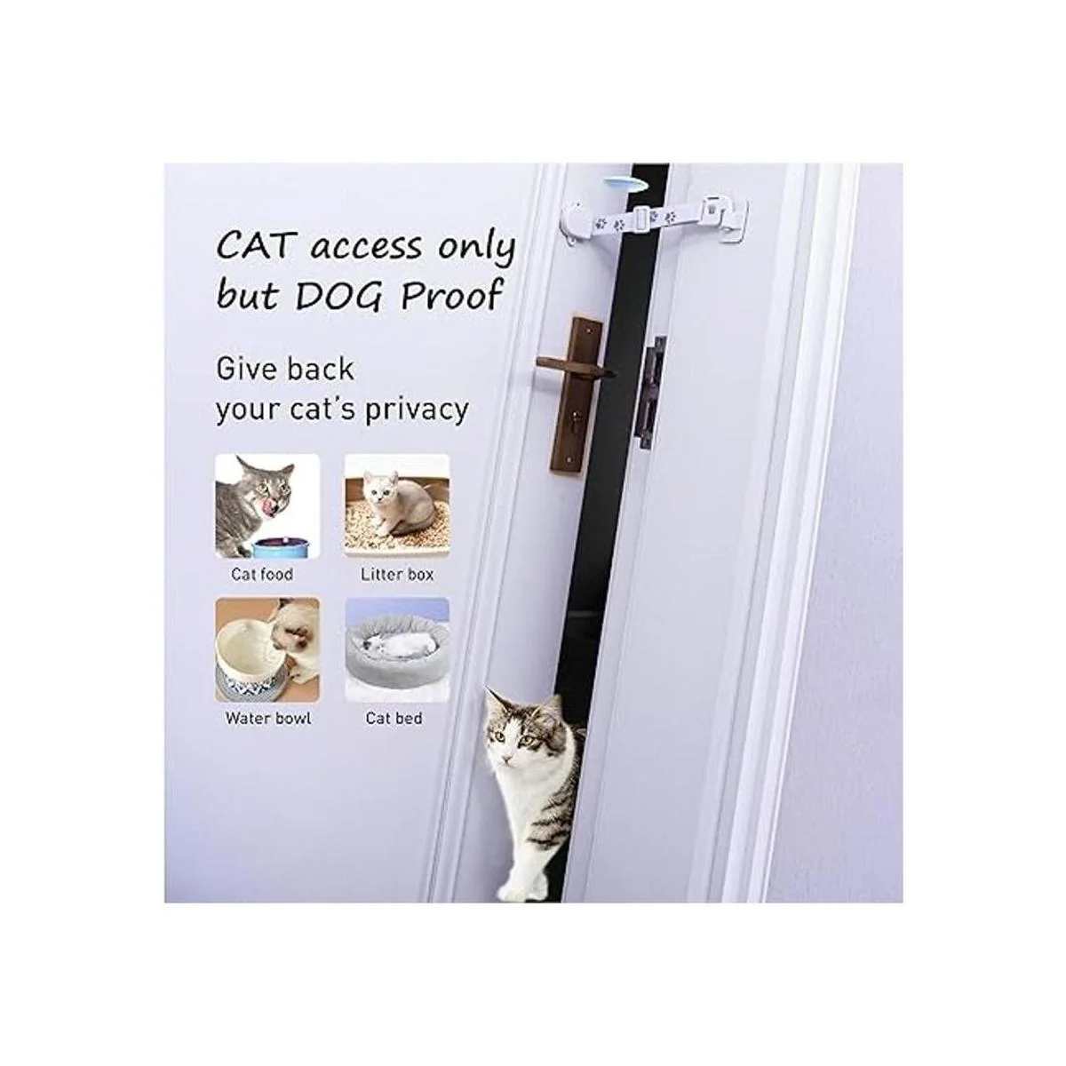 Neobay Pestillo ajustable para mascotas para puerta con_3