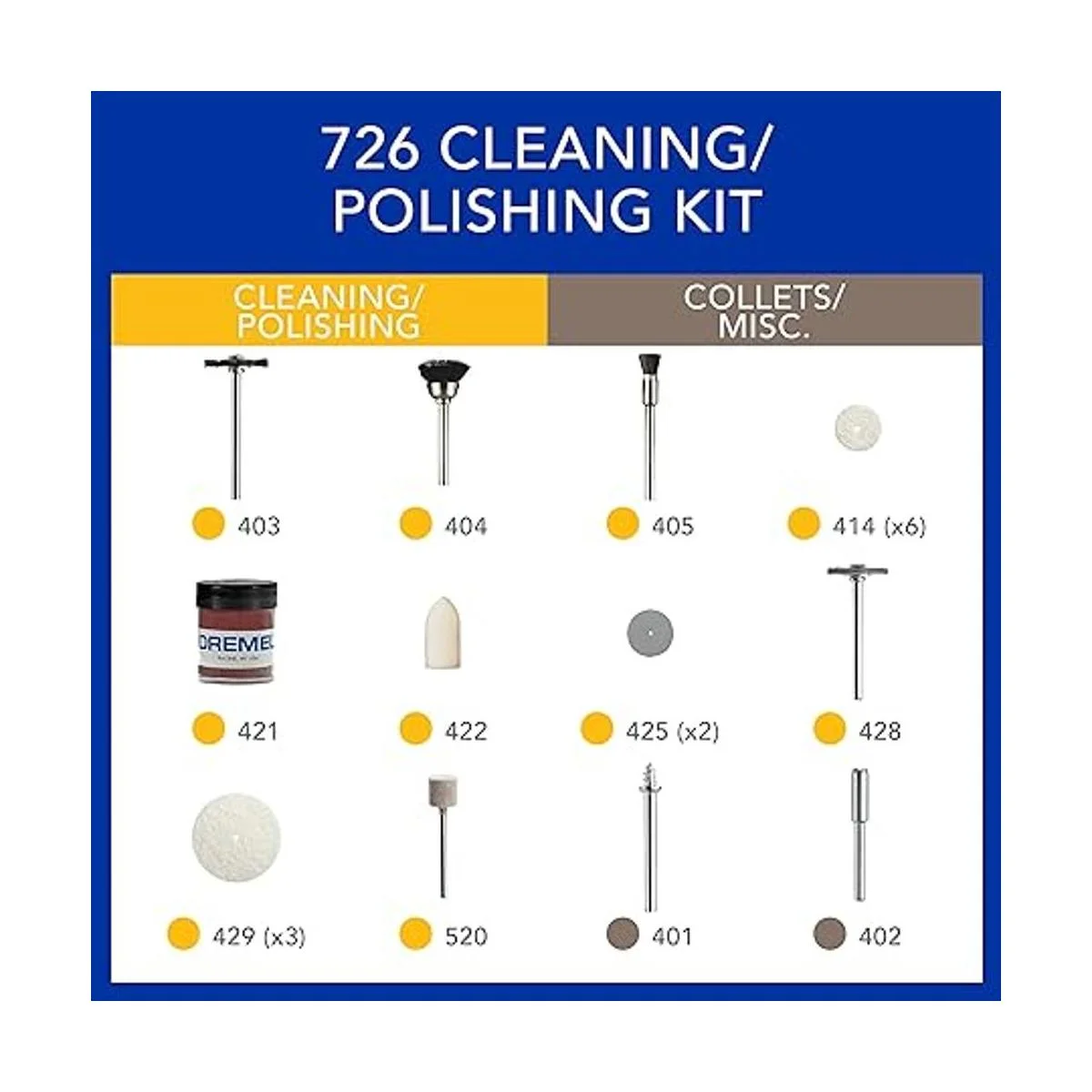 Dremel 72601 Kit de accesorios de herramientas rotativas_3