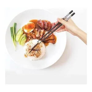 Palillos reutilizables estilo japonés ligero 2 pares de_5