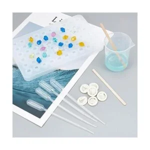 Molde de silicona de resina de gemas mini 3D diamante_3