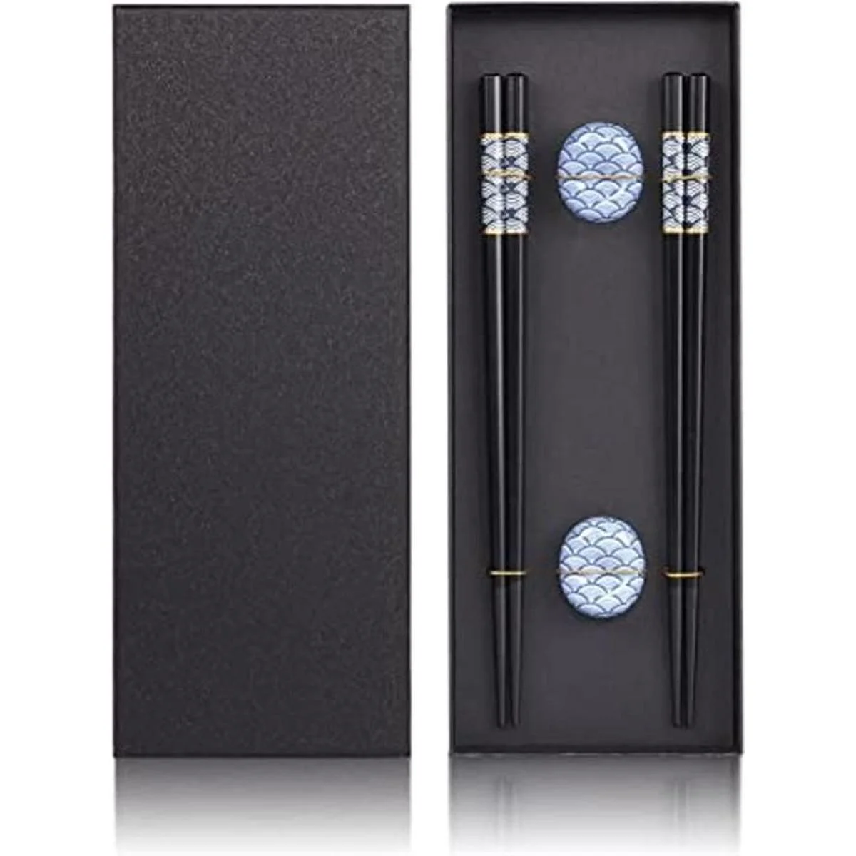 Palillos reutilizables estilo japonés ligero 2 pares de_1