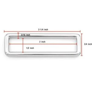 CRAFTMEMORE Anillos rectangulares de 2 pulgadas hebilla_2