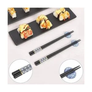 Palillos reutilizables estilo japonés ligero 2 pares de_3