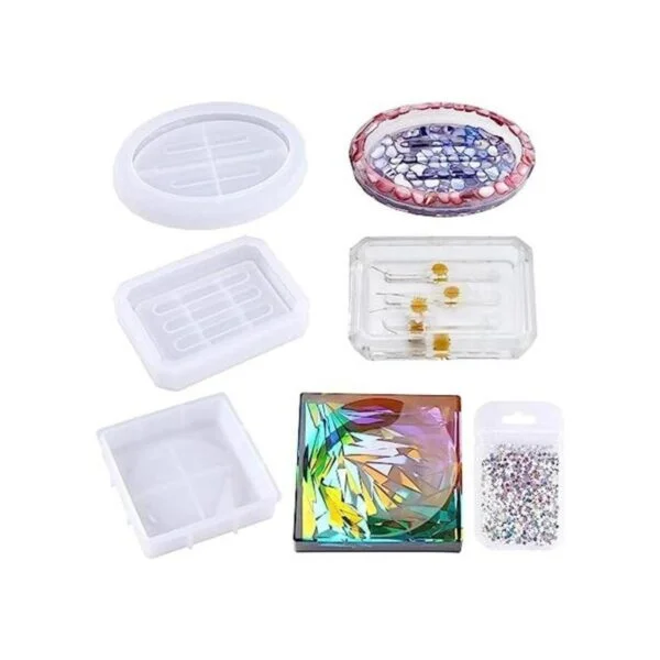 NiArt Jabonera de resina epoxi Kit de molde de silicona 3_1