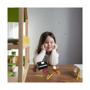 Dollhouse Juego de instrumentos musicales en miniatura en_3