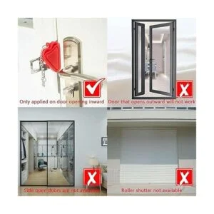 HNHMT Cerradura de puerta portátil mejorada y alarma de_6